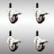 Service Caster 3 Inch 316SS Maroon Poly Swivel 1 Inch Expanding Stem Caster Set Lock Brake SCC-SS316TTLEX20S314-PPUB-MRN-1-4 - alternate 4